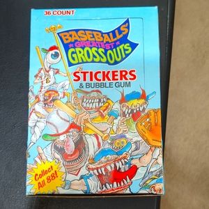 Classic baseball greatest gross out sticker n gum